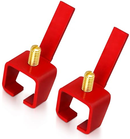 UBL1-RED Steel Universal Breaker Lock Out Device - Red Powder Coated Safety Lock Tool for Electrical Safety 2 Pack