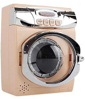 Jiuvaso Mini Maison avec Appareils électroménagers, Jouet D'imitation pour Enfants D'âge Préscolaire, Machine à laver