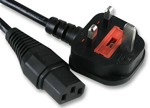 Pro Elec PE01063 13A UK Plug to IEC C13 Socket Mains Lead, 2m 10A Black