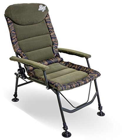 Lucx® Angelstuhl Like a Big Boss Karpfenstuhl Carp Chair Stuhl mit Armlehnen Tarnfleck Camouflage