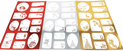 - 150 Gift Label Stickers For Christmas – Red, Gold & Silver Foil – Festive To/From Tags – Mixed Sizes – Self-Adhesive Present Labels – Ideal for Xmas Wrapping, Hampers & Stockings