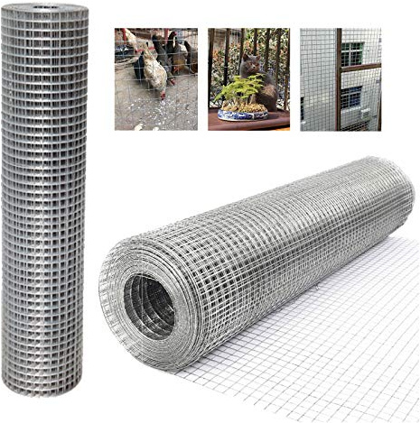 JAOSY Welded Wire Mesh, 610mm×15m, 25mm Square Mesh, 0.9mm Thickness, Anti-rust, Hot-dipped Galvanized, Fencing, Plant Protection, Chicken Coops, Pet Hutches, Aviary