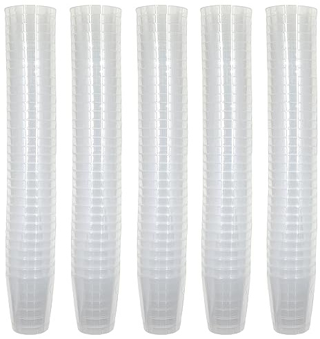 MIJOMA Lot de 160 verres à liqueur incassables en plastique robuste pour jello shots, desserts, fêtes, mariages, anniversaires, passent au lave-vaisselle, réutilisables, 29 ml (transparent)