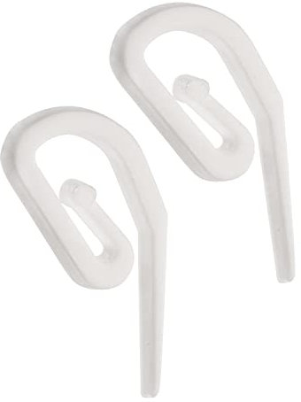 White Plastic Curtain Hooks | Hooks For Pencil Pleat, Window, Door & Shower Curtains | Heavy Duty Hook for Header Tape & Drapery | Pack of 50-3.2 x 1.2cm | The Bead Shop - A UK Brand