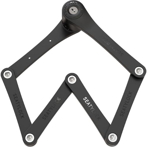 FoldyLock Compact Fahrrad Faltschloss – Patentiertes Testsieger Fahrradschloss mit Schlüssel und Halterung für Hohe Sicherheit – Leicht und Sicher für Ebike, e Scooter und Roller – 85 cm