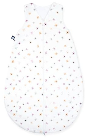 Julius Zöllner Saco de dormir de verano de 0,5 tog, lavable a 60 °C, fabricado en Alemania, OEKO TEX Standard 100, Little Bloom, talla 70