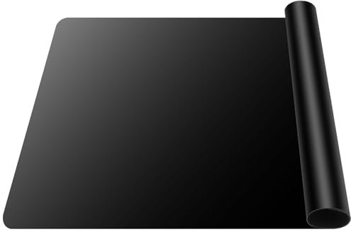 Kssvzz Silikonmatte Groß 70 x 50cm, Bastelunterlage, Silikon Unterlage Bastelmatte, Antihafte Rutschfeste Tischmatte, Malunterlage für Malen, Gießharz, Epoxidharz Handwerk, DIY, Schwarz