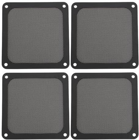 4st Pc-fläkt Dammfilter, Magnetisk Ram 120 Mm PVC PC-fodral Dammnätsfilter, Dammtät Datorkylare Fläkt Dammfilter, Datorfläktgrillar, Pc-fläkt Dammnät för Hönshus (Svart)