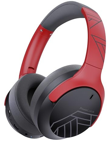 PowerLocus Casque Bluetooth sans Fil, 60H Durée de Lecture, Casque Bluetooth Pliable avec 4 EQ Musique Modes, Casque sans Fil avec Microphone, HiFi, Cache-Oreilles Confortables pour Voyage/Téléphone