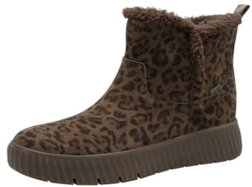 Tamaris Comfort Stivaletti da donna STEP IN in pelle foderati, Multicolore (Dark Leopard), 38 EU