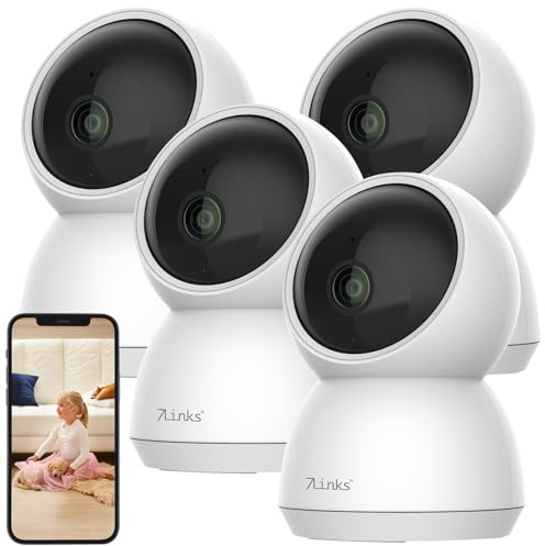 7links USB Kamera: 4er-Set WLAN-Überwachungskameras mit nativem 4K UHD, IR-LEDs, Pan/Tilt (Netzwerk Kamera, Überwachungskamera mit Sirene, PC)