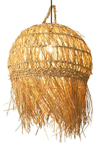 JXYDJH Lampada A Sospensione in Vimini con Cesto di Rattan Lampada A Sospensione in Vimini Beige Intrecciato Fatta A Mano Lampada A Sospensione in Rattan con Lampada da Soffitto in bambù