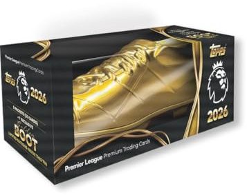 Topps Premier League 2026 - Debüt Edition - Golden Boot Tin - enthält 57 Karten, darunter 7 Exklusive Golden Boot LE-Karten