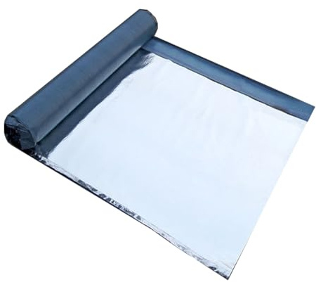 Rollo Adhesivo de Tela Asfáltica,Autoadhesiva Cinta de Betún,Cinta reparadora de tejas asfálticas,resistente a los rayos UV y a la intemperie,Fugas,Ruptura de Tuberías(THK1.2mm/W1*L8m)