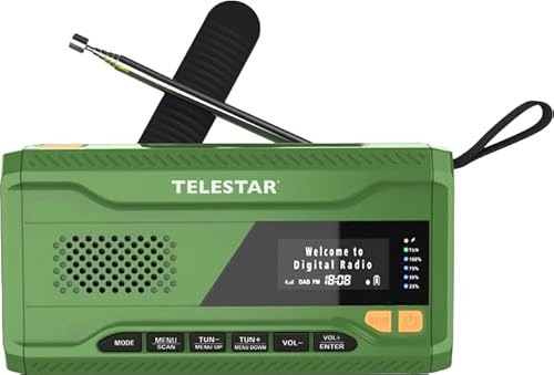 TELESTAR TOP NR 5 – Radio di emergenza con batteria da 4000 mAh – Verde
