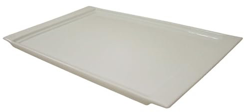 Fuente Servir Plato PRESENTACION Tapas TAPEO Pinchos Bandeja para Tazas Cafe TE Recta Baja Porcelana Blanca