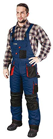 LEBER & HOLLMAN -FMNW-B_GBCM - Peto protector forrado, talla M, color azul oscuro, negro y rojo
