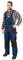 Leber&Hollman LH-FMNW-B_GBCM Formen Gefütterte Schutzlatzhose, Dunkelblau-Schwarz-Rot, M Größe