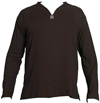 PANASIAM Shirt, 'K', NoButton, darkbrown, XXL, longsl.