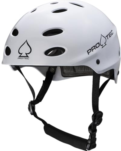 Pro-Tec Ace Water Wakeboarding Helmet, Ideal for Wakeboarding, Kayaking, Whitewater Rafting or Kite Surfing, – X-Small – White Gloss