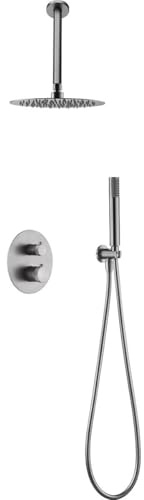 IMEX GTQ038/NQ TOP Conjunto De Ducha Empotrado Termostático Níquel Cepillado