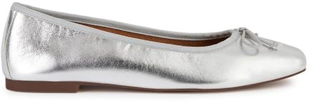 Geox Femme D Marsilea A Ballet Flat, argenté, 39 EU