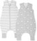 Mama Cheetah Baby Schlafsack mit Füße 0.5 TOG, Sommerschlafsack, Bio-Baumwolle Baby Schlafsäcke ohne Ärmeln Babyschlafsack mit Beinen für Säugling Kinder Junge Mädchen, 90cm (Baby Höhe 92-102cm)
