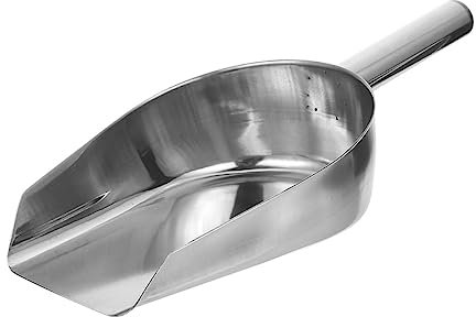 VINTORKY Stainless Steel Ice Shovel Popcorn Scoop Clear Bucket Color Mill Food Scoop Ice Chip Candy Scoop Kitchen Scoops Crawfish Ice Cube Scoop Ba
