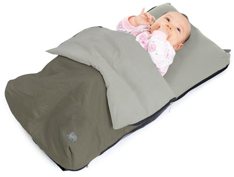Deryan Air Traveller – Cuna de Viaje para bebé con colchón, Cuna para avión y Viaje, Cuna de Viaje para bebé (avión) – Silla y Cama – con Bolsa de Transporte y colchón – 75 x 45 x 6 cm (Marrón)