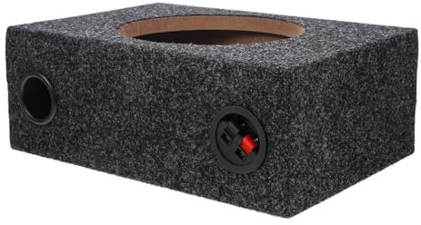 iplusmile Caisson de Basse Voiture 10 Pouces en Bois Foncé Design Élégant et Intégration pour Subwoofer, Améliore la Performance Sonore pour Installation Automobile