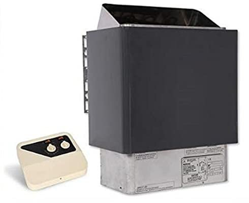 CASEGO Poêle de Sauna, poêle de Sauna en Acier Inoxydable 3-9 KW Poêle électrique pour Sauna, poêle de Sauna avec contrôleur Externe, Sauna 220 V électrique (8.0KW)