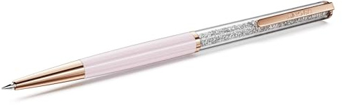 Swarovski Crystalline Ballpoint Pen, Pink Lacquered Finish with Clear Crystals and Rose Gold-Tone Finished Accents, Part of the Swarovski Crystalline Collection