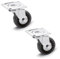 Ganter Normelemente Ruedas para aparatos, ruedas giratorias, 50 mm, 2 ruedas, 70 kg, revestimiento de goma, cuerpo de polipropileno, carcasa de acero | GN 22870-50-G-L-L-ST