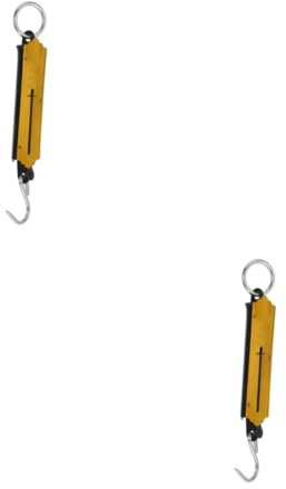 Operitacx 2st Tragbare Waage Balkenwaage Waage Tragbar Hängende Waage Hausbedarf Waage Für Zu Hause Gepäckwaage Mit Haken Tragbare Federwaage Mini-fischwaage Im Frühling Eisen Golden