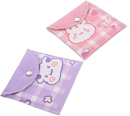 SHERCHPRY 2 piezas Bolsa Higiénica Femenina Portátil para Compresas Diseño Decorativo y Organizador Multiusos para Almacenamiento de Productos de Higiene Íntima para Uso Diario y Viaje
