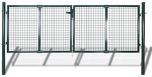 Portail d'entrée, grille de jardin, clôture murale, 306 x 75 cm, pour jardin, terrasse