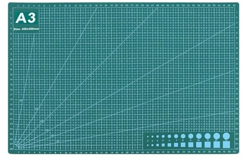 A3 Cutting Mat,Self Healing Cutting Mat A3 for Sewing Crafts Hobby Fabric Precision Scrapbooking Project(Green)