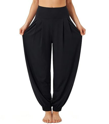 Neteson Pantalones de Yoga Mujer Comodos Pantalones Harem de Chándal Danza | Cintura Alta para Sports Pilates Danza Pijama Casual