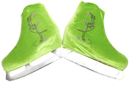 WJIAYAO skridskoskydd för konståkning sammet vuxen skyddande rullskridskor figur skoskydd tillbehör glänsande strass termisk skate stövelöverdrag
