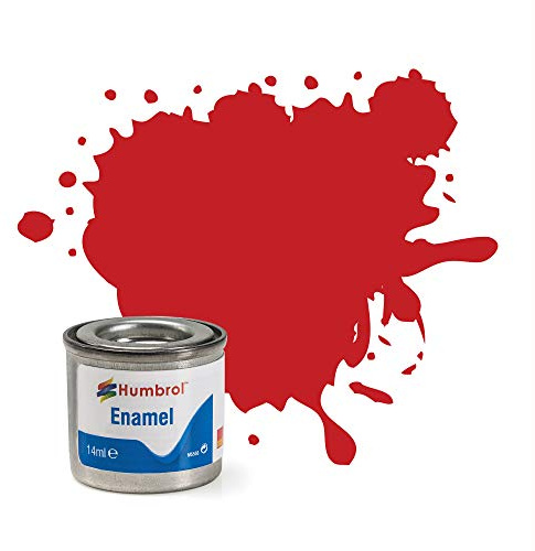 Humbrol 14 ML Nr. 1 TINLET Emaille Paint 220 (Racing rot glänzend)