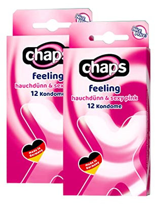 chaps Kondome feeling, hauchdünn & sexy pink - für ein intensives Gefühlserlebnis, 24 Stück, Made in Germany