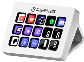 Elgato Stream Deck MK.2 White – Studio Controller, 15 macro keys, trigger actions in apps and software like OBS, Twitch, ​YouTube and more, works with Mac and PC