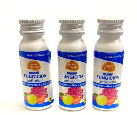 Fungicida anti oidio Emerald, tetraconazol 12,5% 30cc(3x10) Tratamiento fungico para 45 litros de agua