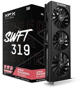 XFX Speedster SWFT319 AMD Radeon RX 6800 Carte Graphique de Jeu avec 16 Go GDDR6, AMD RDNA 2 RX-68XLAQBD9