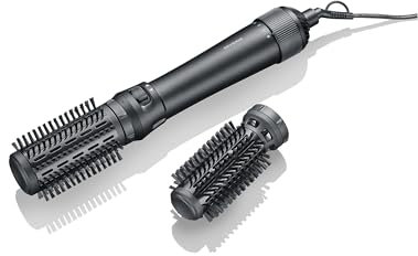 SEVERIN Warmluftbürste rotierend,Stylingbürste,Keramik-Keratin-Beschichtung, Föhnbürste mit 2 Aufsätze (40mm und 50mm), Kaltluftfunktion, 1.000 W, schwarz, WL 0241