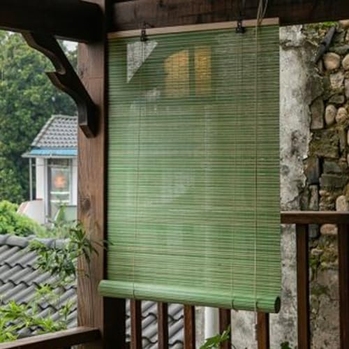 Tapparella - Estor enrollable de bambú natural personalizable para ventana, jardín, patio, plegable, enrollable, 90 cm x 150 cm
