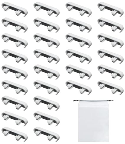 30 Pezzi Di Copertura Decorativa Del Foro Bianco, Annesso 1 Pezzo Di Borsa Per Il Ripostiglio, Coperchio Di Overlow Decorativo Del Lavandino, Accessori Per Porte E Finestre.