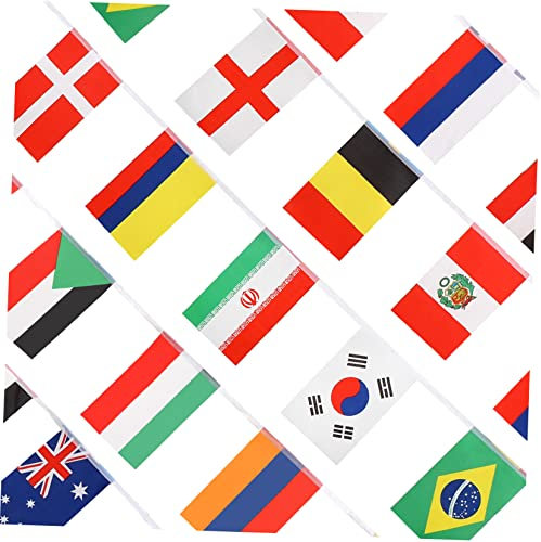 200 Stück Länderflaggen Wimpelkette Internationale Flaggen Banner für Sportveranstaltungen Partys und Feiern Zufällige Flaggen Ausführung