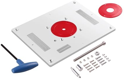 Fresadora De Madera Eléctrica Múltiple Universal, Placa Abatible, Guía De Mesa, Enrutador, Placa De Inserción De Mesa For Banco De Carpintería Amplias Aplicaciones(Red)