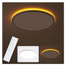 KIWIVIC 30cm 24W LED Ceiling Light Dimmable with 1800K Night Light Warm